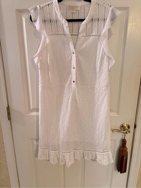 Michael Kors White Lace Eyelet Dress